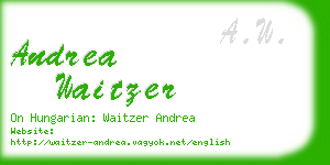 andrea waitzer business card